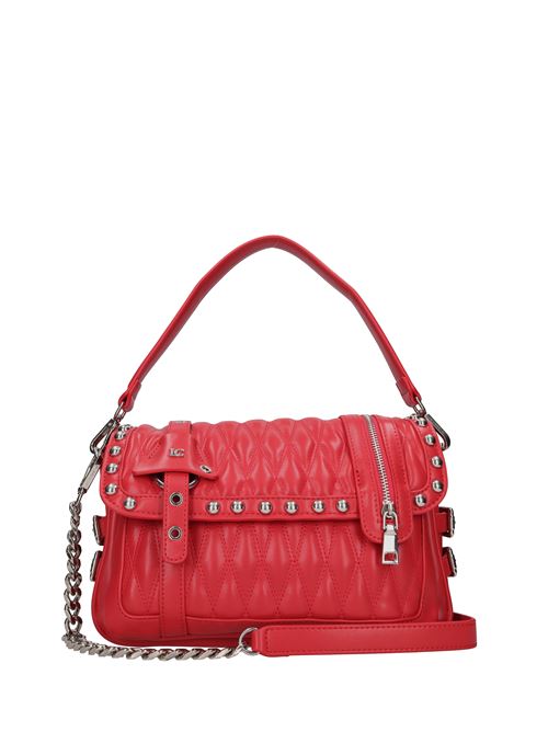 Borsa in ecopelle e borchie LA CARRIE | BIKER MED.SHOULDER BAGROSSO